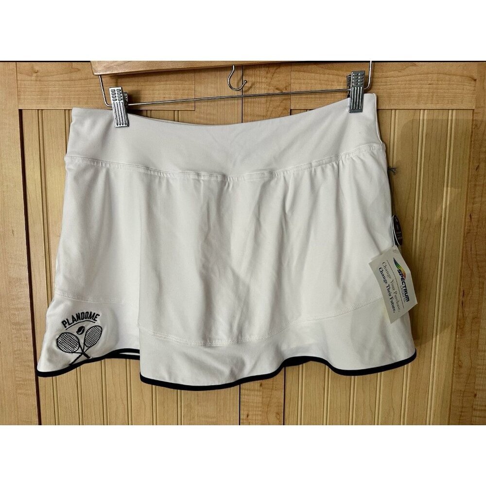 Lija White Golf Tennis Athletic Skort Women's Large - Plandome Country Club -NWT